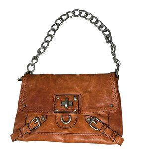 Vintage Y2K Juicy Couture brown Leather Bag with Heavy Chain Strap
